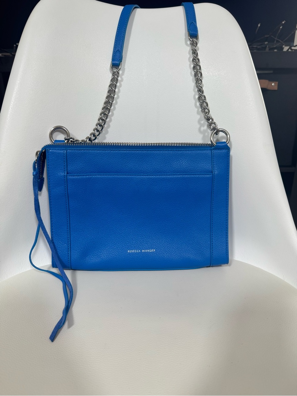 Rebecca Minkoff Electric Blue🔹Leather Chain Crossbody